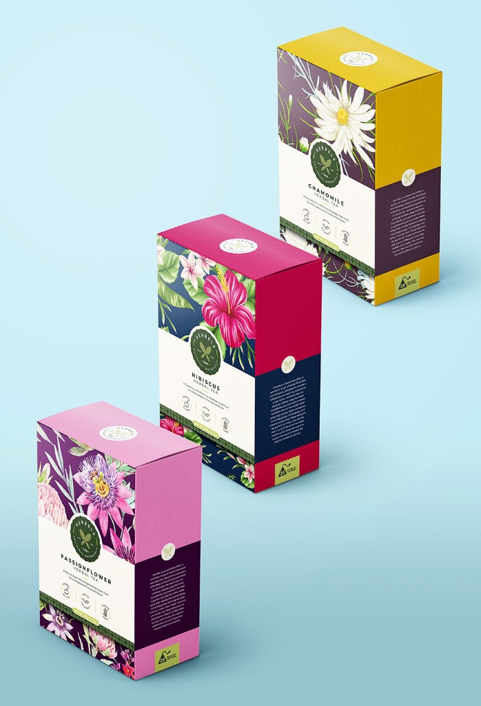Herbelis tea packaging design