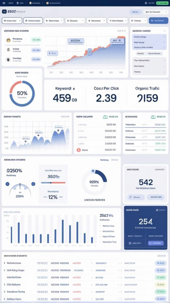 SEO analytics dashboard